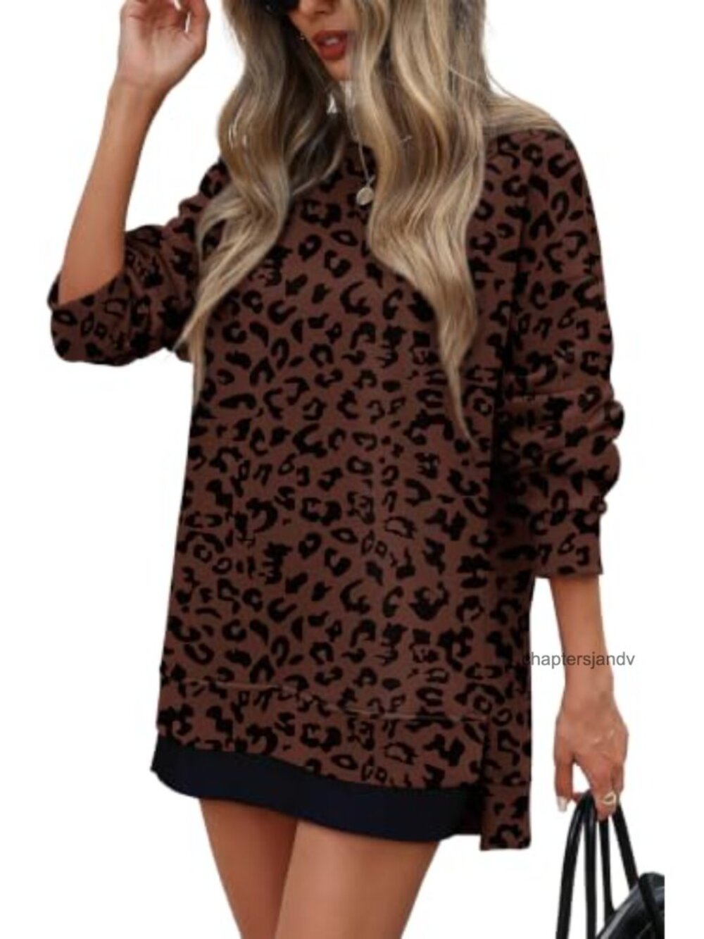 Oversized Crewneck Sweatshirt Tunic Long Sleeve Pullover